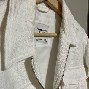 White Abercombrie light Crop Jacket